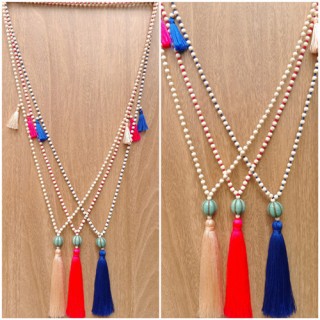 bead larva stone tassels necklace wholesale price 50 pieces shipping free